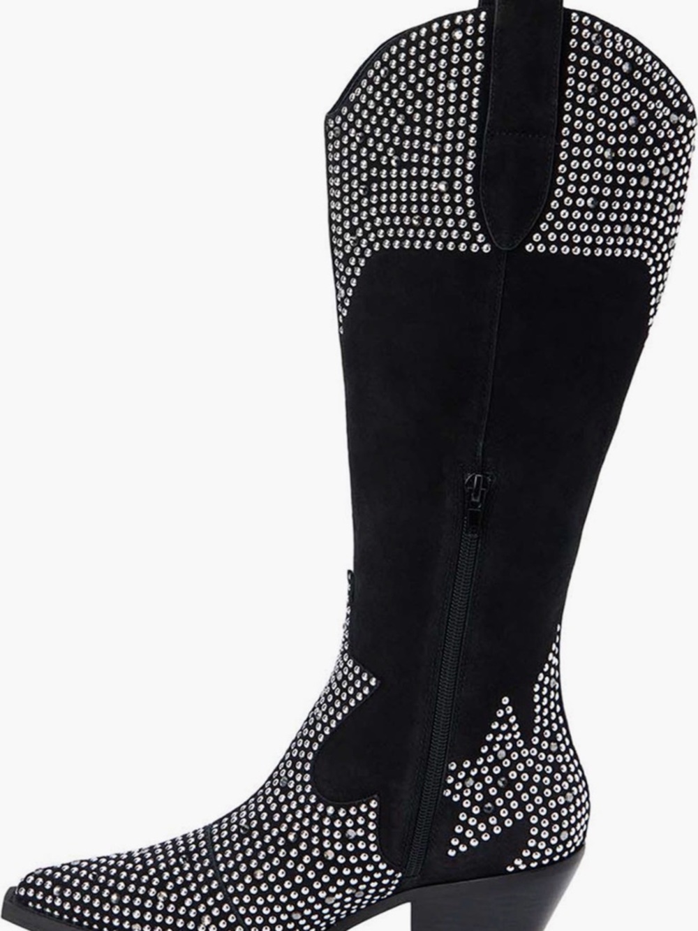 Mattise Dumplin Black  Knee-High studded cowboy Boots 7 - Picture 6 of 6